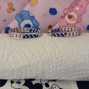 Macy's Red and Blue Dazzling Earrings